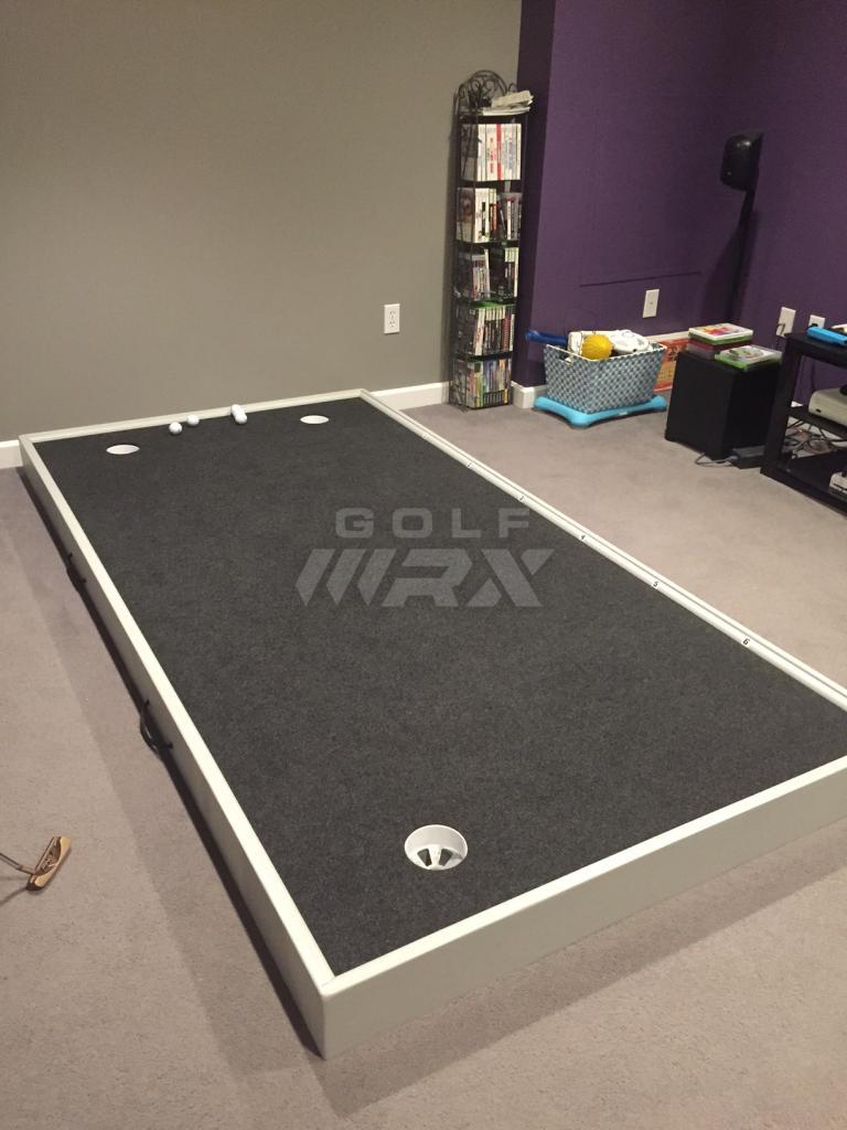 Finished DIY indoor putting green