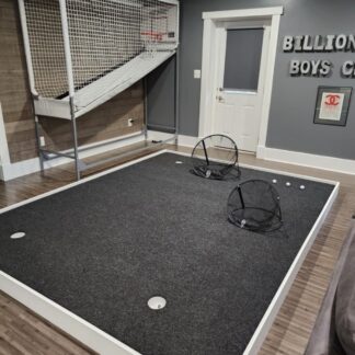 Final results of our indoor putting green DIY plan